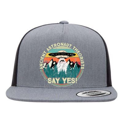 Ancient Astronaut Theorists Say Yes Aliens Flat Bill Trucker Hat