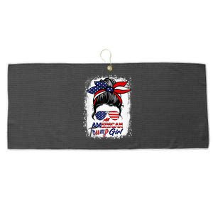 All American Trump Girl Messy Bun Pro Trump 2024 Large Microfiber Waffle Golf Towel