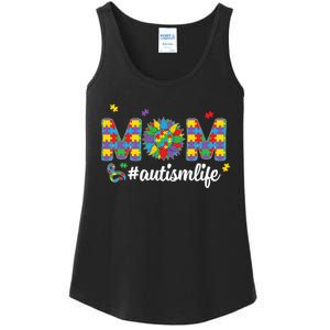 Autism Awareness Tee Mom Life For Autism Mom Ladies Essential Tank