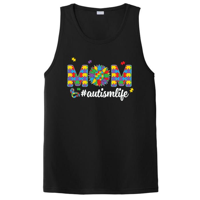 Autism Awareness Tee Mom Life For Autism Mom PosiCharge Competitor Tank