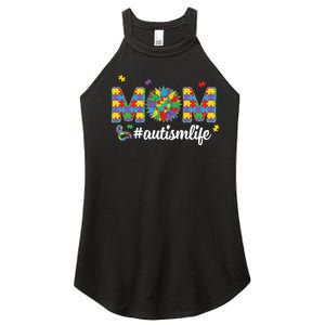 Autism Awareness Tee Mom Life For Autism Mom Women's Perfect Tri Rocker Tank