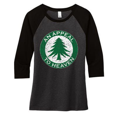 An Appeal To Heaven Flag Pine Tree Flag Roundel New England Women's Tri-Blend 3/4-Sleeve Raglan Shirt