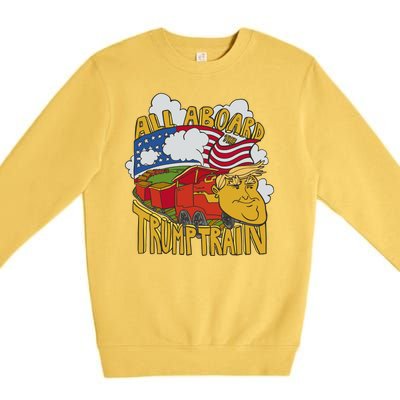 All Aboard Trump Train Premium Crewneck Sweatshirt