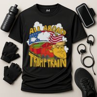 All Aboard Trump Train Cooling Performance Crew T-Shirt