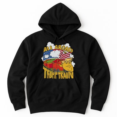 All Aboard Trump Train Hoodie