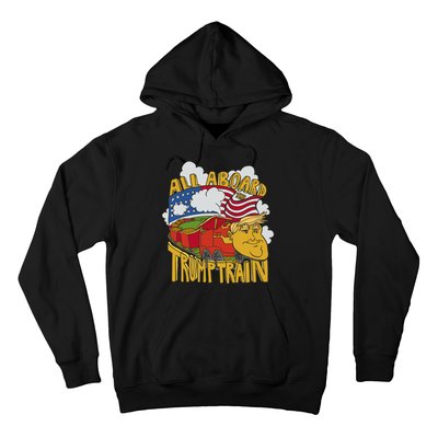 All Aboard Trump Train Hoodie