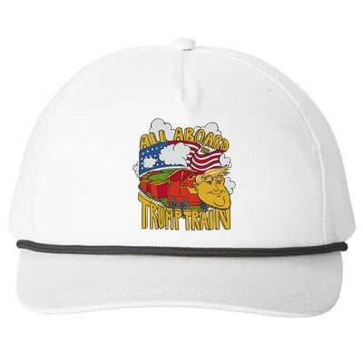 All Aboard Trump Train Snapback Five-Panel Rope Hat