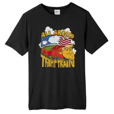 All Aboard Trump Train Tall Fusion ChromaSoft Performance T-Shirt