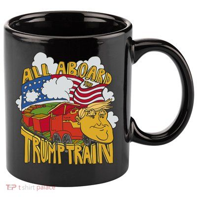 All Aboard Trump Train 11oz C Handle Ceramic Mug
