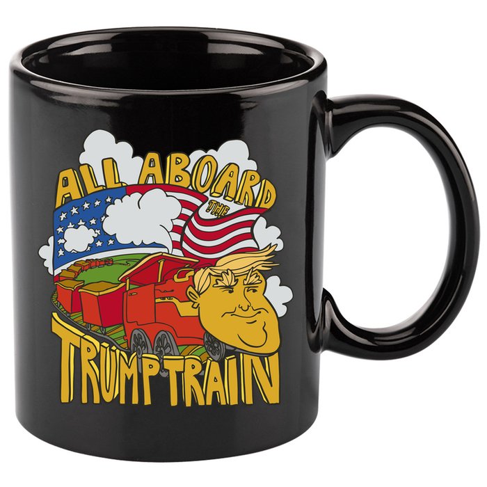 All Aboard Trump Train 11oz C Handle Ceramic Mug
