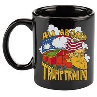 All Aboard Trump Train 11oz C Handle Ceramic Mug