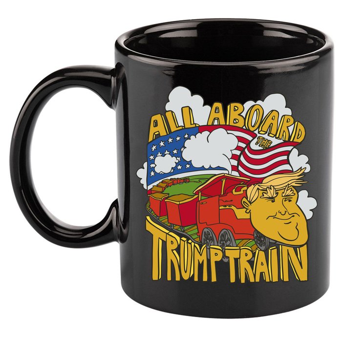 All Aboard Trump Train 11oz C Handle Ceramic Mug