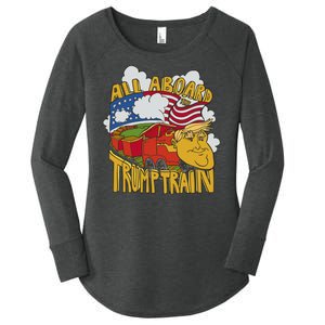 All Aboard Trump Train Women's Perfect Tri Tunic Long Sleeve Shirt