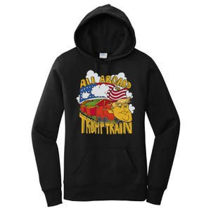 All Aboard Trump Train Women's Pullover Hoodie