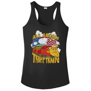 All Aboard Trump Train Ladies PosiCharge Competitor Racerback Tank