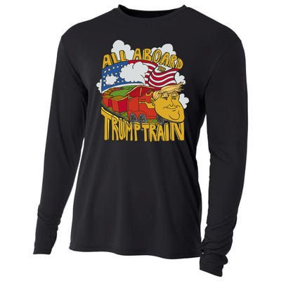 All Aboard Trump Train Cooling Performance Long Sleeve Crew