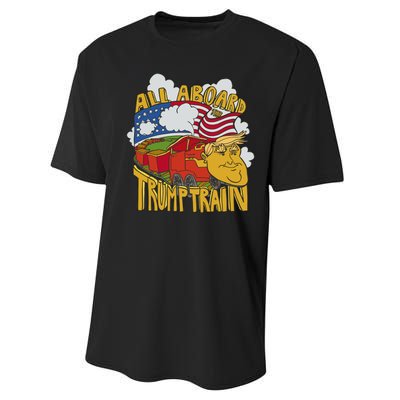 All Aboard Trump Train Performance Sprint T-Shirt