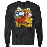 All Aboard Trump Train Tie-Dye Long Sleeve Shirt