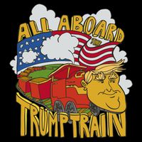 All Aboard Trump Train Tie-Dye T-Shirt
