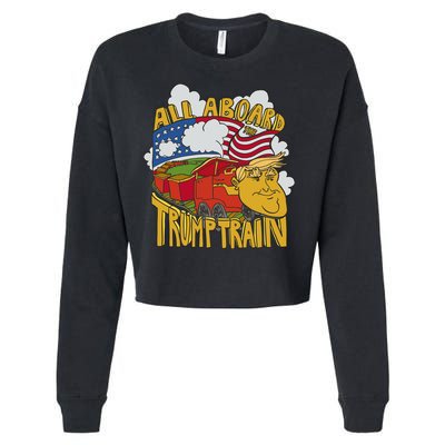All Aboard Trump Train Cropped Pullover Crew