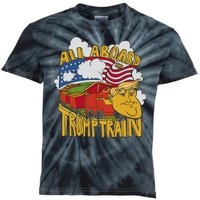 All Aboard Trump Train Kids Tie-Dye T-Shirt