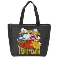 All Aboard Trump Train Zip Tote Bag