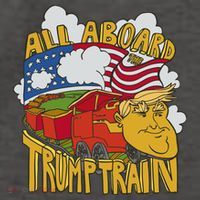 All Aboard Trump Train Vector Backpack