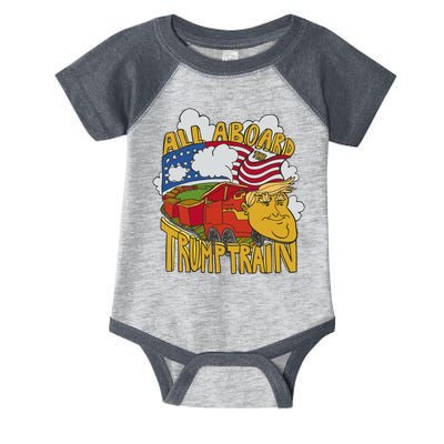 All Aboard Trump Train Infant Baby Jersey Bodysuit