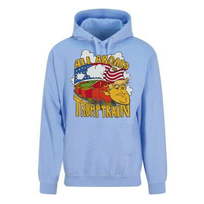 All Aboard Trump Train Unisex Surf Hoodie