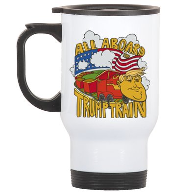 All Aboard Trump Train Stainless Steel Travel Mug