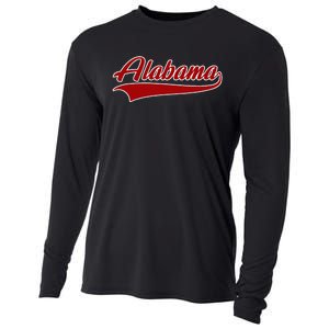 Alabama Al Throwback Design Print Classic Cooling Performance Long Sleeve Crew