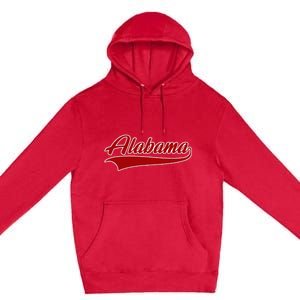 Alabama Al Throwback Design Print Classic Premium Pullover Hoodie