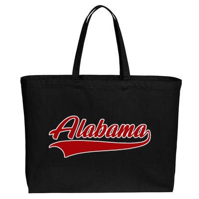 Alabama Al Throwback Design Print Classic Cotton Canvas Jumbo Tote