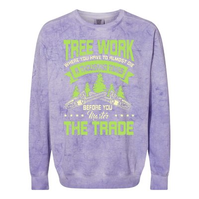 Arborist Arboriculturist Tree Surgeon Horticulture Colorblast Crewneck Sweatshirt