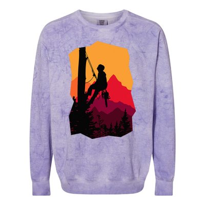 Arborist Arboriculturist Tree Surgeon Colorblast Crewneck Sweatshirt