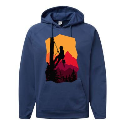 Arborist Arboriculturist Tree Surgeon Performance Fleece Hoodie