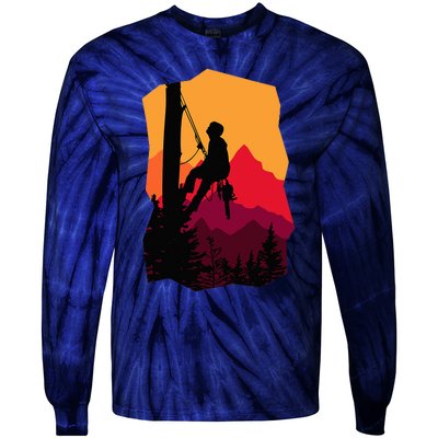 Arborist Arboriculturist Tree Surgeon Tie-Dye Long Sleeve Shirt