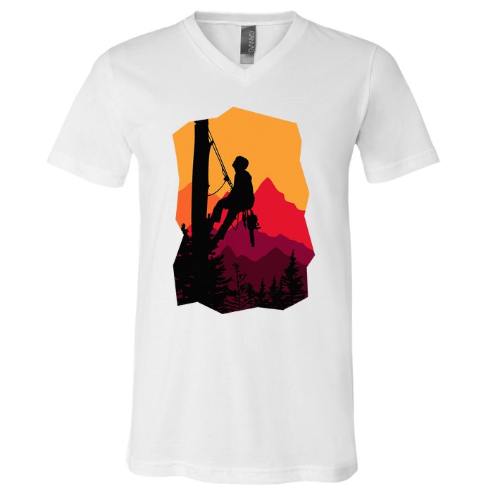 Arborist Arboriculturist Tree Surgeon V-Neck T-Shirt