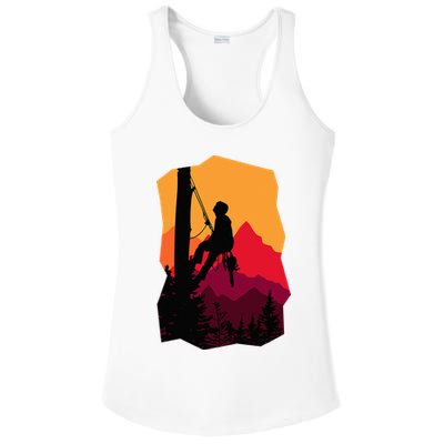 Arborist Arboriculturist Tree Surgeon Ladies PosiCharge Competitor Racerback Tank