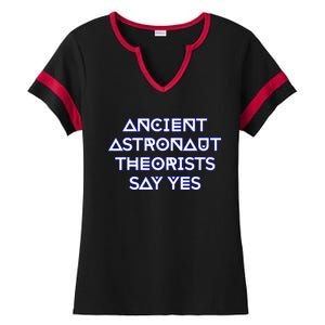 Ancient Astronaut Theorists Say Yes Ladies Halftime Notch Neck Tee