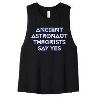 Ancient Astronaut Theorists Say Yes Women's Racerback Cropped Tank