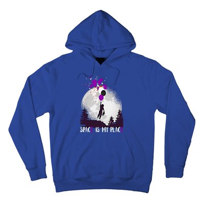 Asexual And Teddy Floating Space Is My Place Asexuality Gift Hoodie