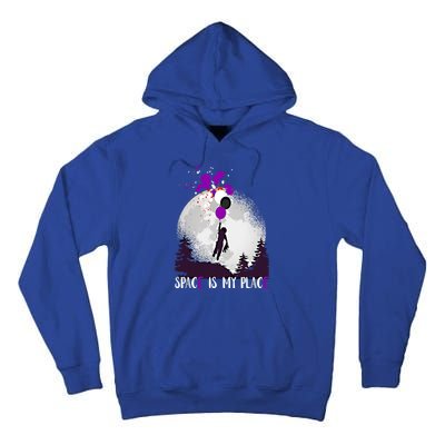 Asexual And Teddy Floating Space Is My Place Asexuality Gift Tall Hoodie