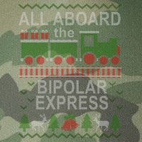All Aboard The Bipolar Express Ugly Christmas Legacy Tie Dye Trucker Hat