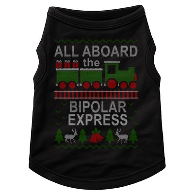 All Aboard The Bipolar Express Ugly Christmas Doggie Tank
