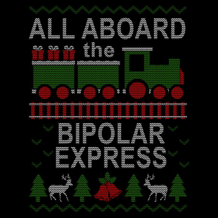 All Aboard The Bipolar Express Ugly Christmas 16 in Basic Backpack
