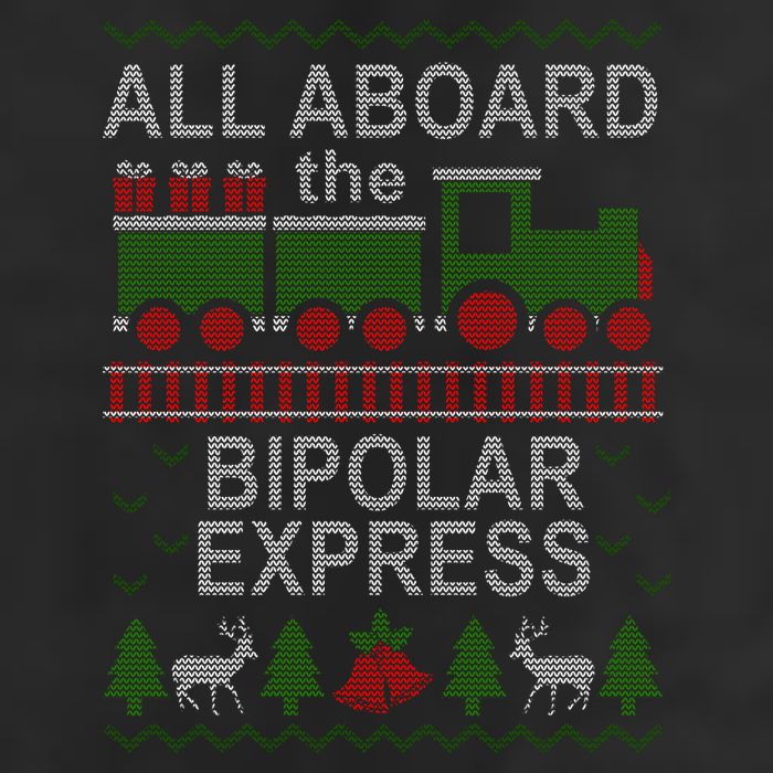 All Aboard The Bipolar Express Ugly Christmas Trucker Hat