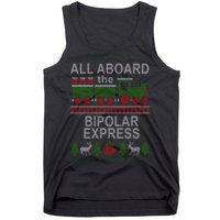 All Aboard The Bipolar Express Ugly Christmas Tank Top