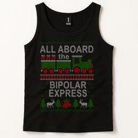 All Aboard The Bipolar Express Ugly Christmas Tank Top