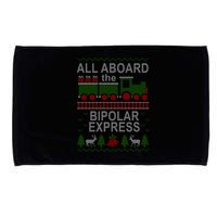 All Aboard The Bipolar Express Ugly Christmas Microfiber Hand Towel